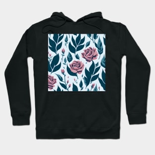 cool tone rose pattern Hoodie